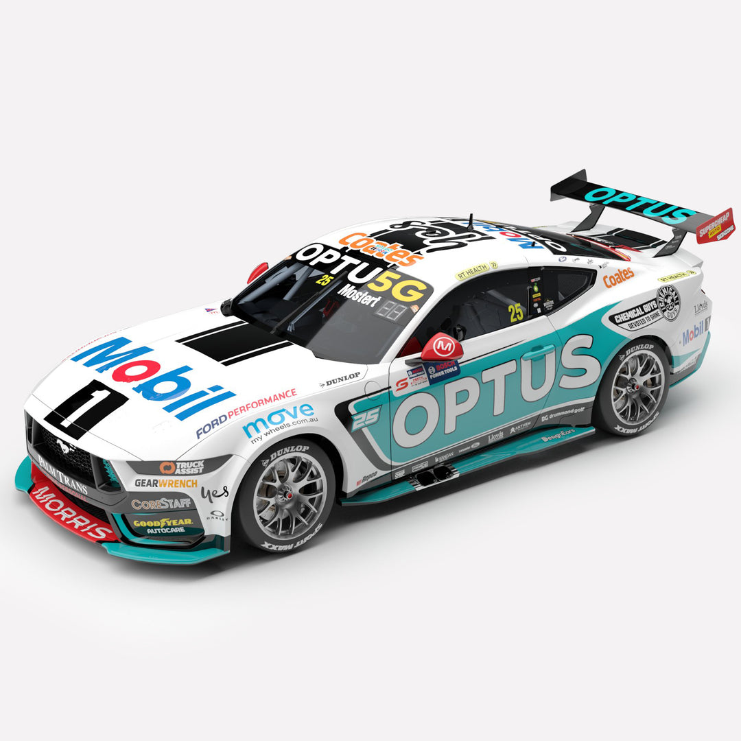 1:18 Mobil 1 Optus Racing #25 Ford Mustang GT - 2024 Perth SuperSprint Race 9 Winner (First Ford Win for WAU)