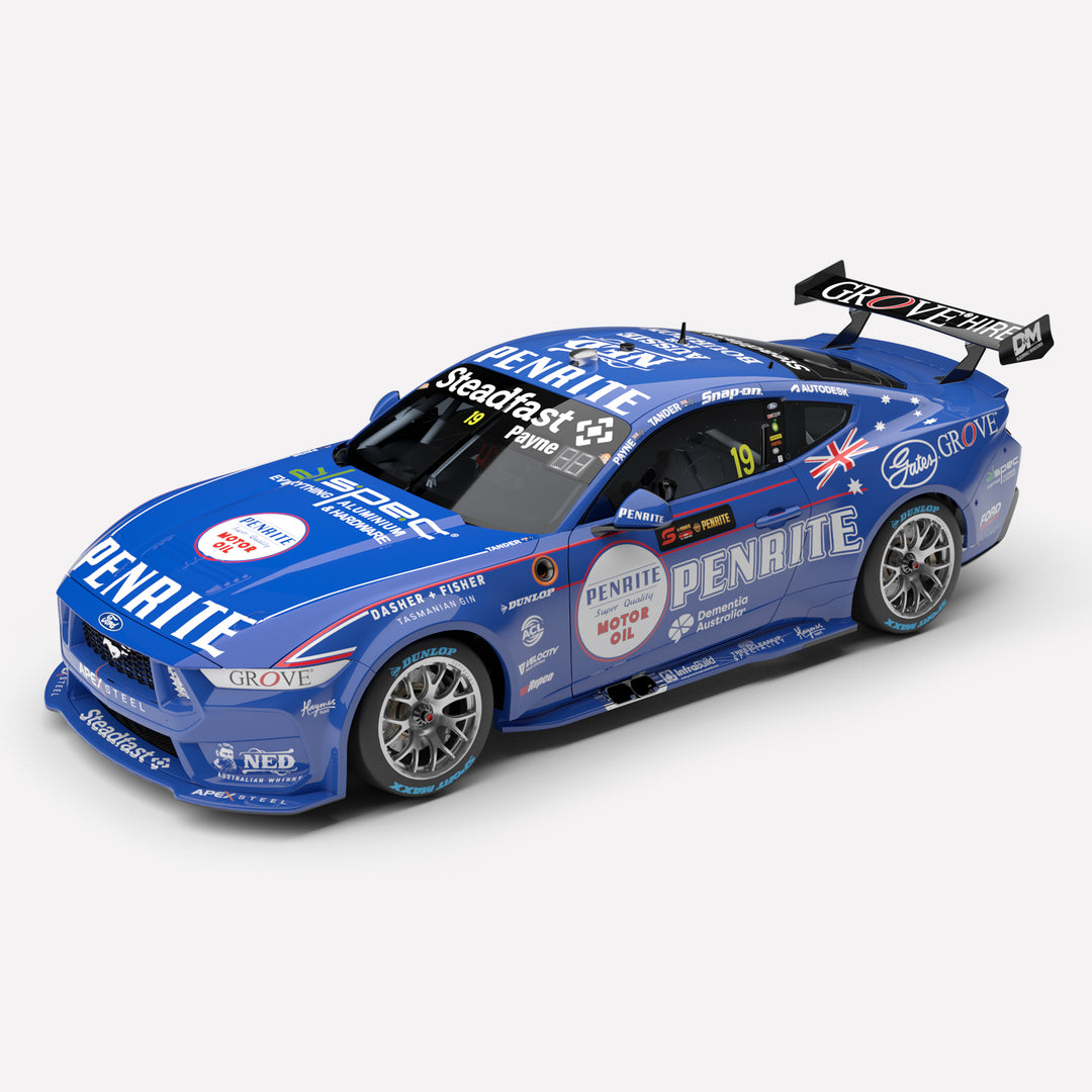 1:43 Penrite Racing #19 Ford Mustang GT - 2024 Penrite Oil Sandown 500 Retro Livery